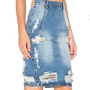 One Teaspoon freelove skirt in vintage blue